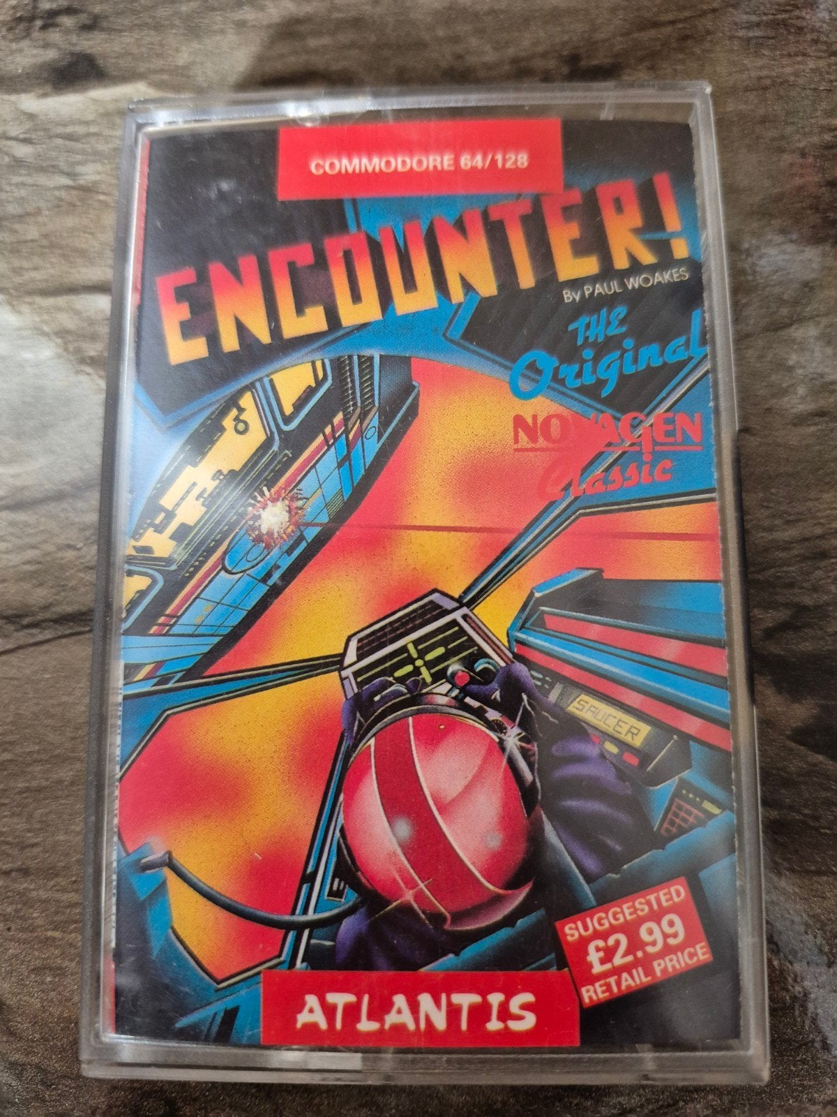 Encounter! Commodore 64/128 Cassette Game - Atlantis, Spelcomputers en Games, Games | Overige, Gebruikt, Shooter, 1 speler, Ophalen of Verzenden