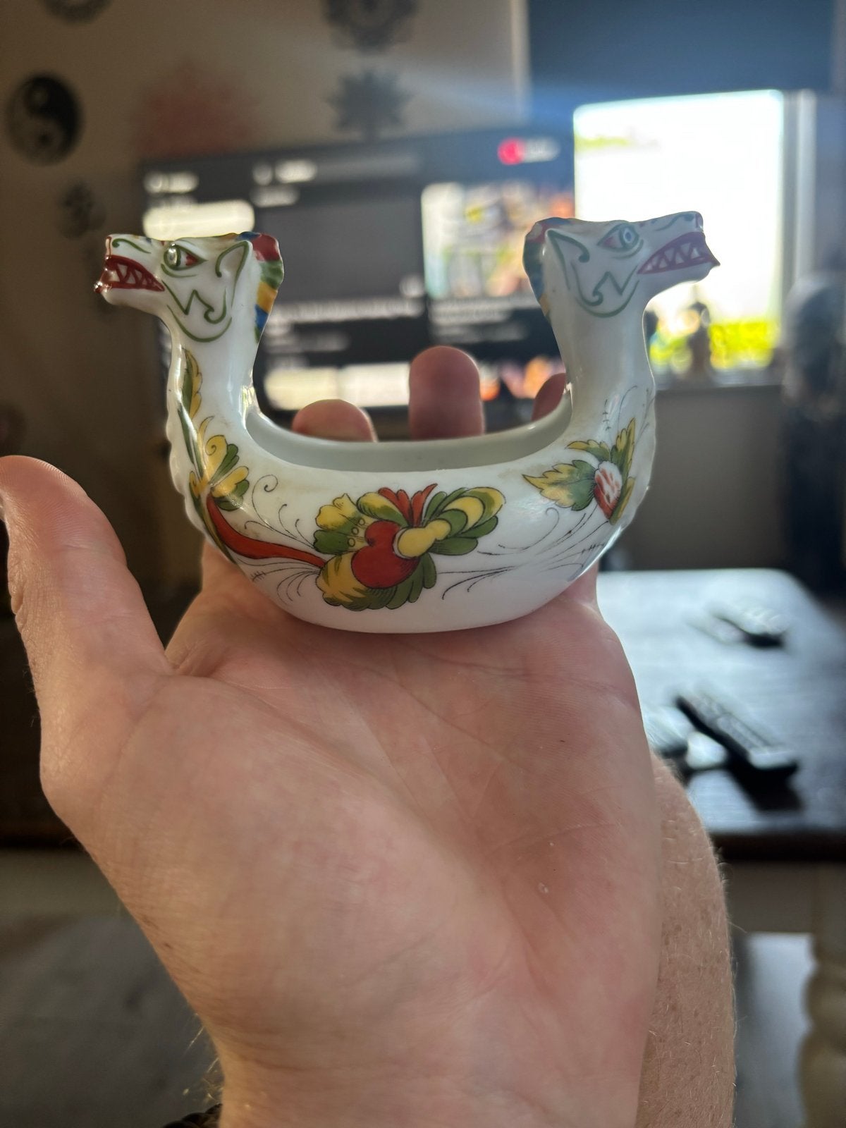 Vintage Porsgrund Noorwegen Drakenboot Zoutkelder, Antiek en Kunst, Ophalen