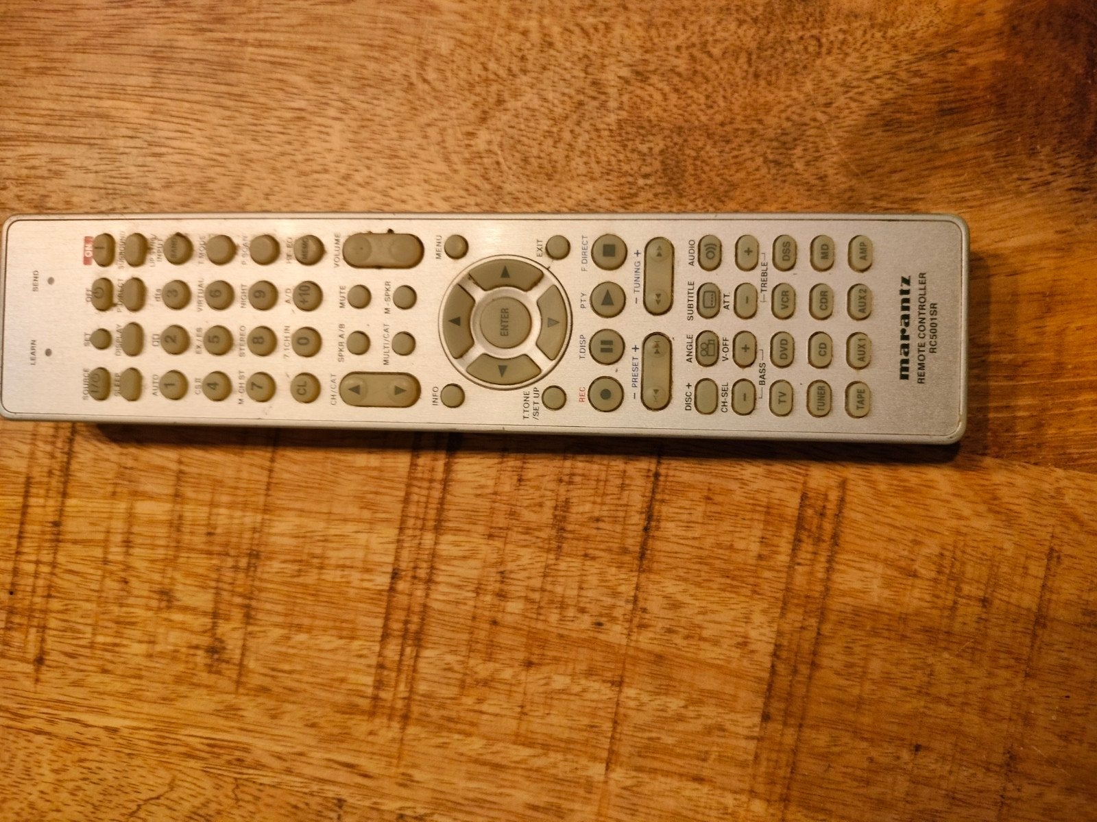 Marantz RC5001SR Afstandsbediening met leer functies, Ophalen of Verzenden, Gebruikt, Origineel, Receiver of Versterker