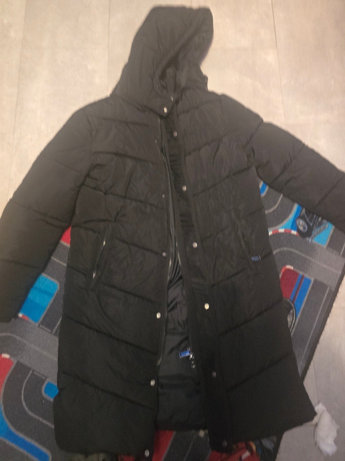 Zwarte Malelions winterjas - Maat L - Zo goed als nieuw, Ophalen, Malelions, Zwart, Maat 42/44 (L)