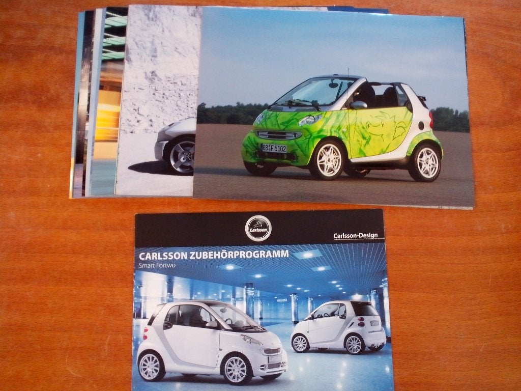 3x Smart Brabus + Carlsson folder brochure + persfoto's Tri, Boeken, Auto's | Folders en Tijdschriften, Zo goed als nieuw, Mercedes
