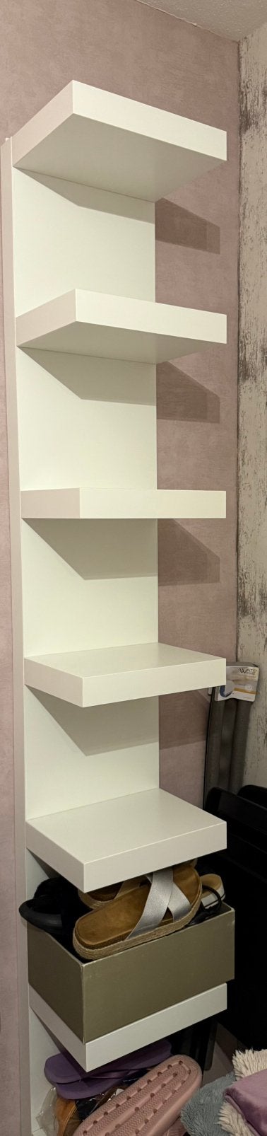Boeken kast, plankjes 30 x 190 cm wit, Ophalen, Minder dan 50 cm, Zo goed als nieuw, 150 tot 200 cm