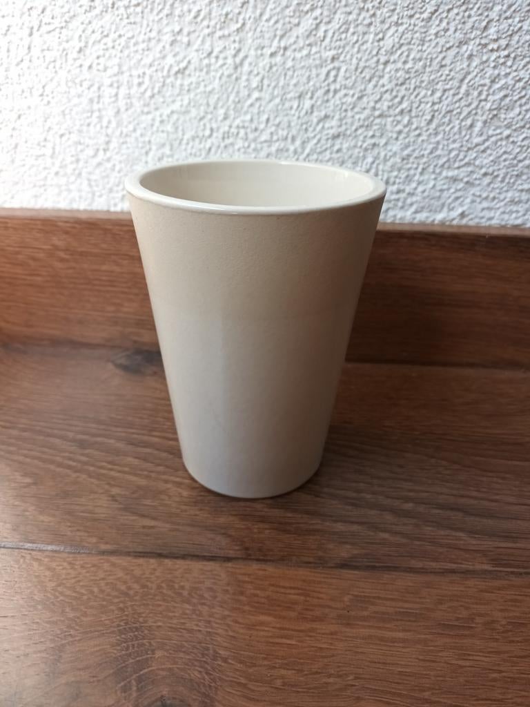 Cremewitte bloempot bloempotje creme wit cremewit witte, Gebruikt, Rond, Binnen, Ophalen of Verzenden