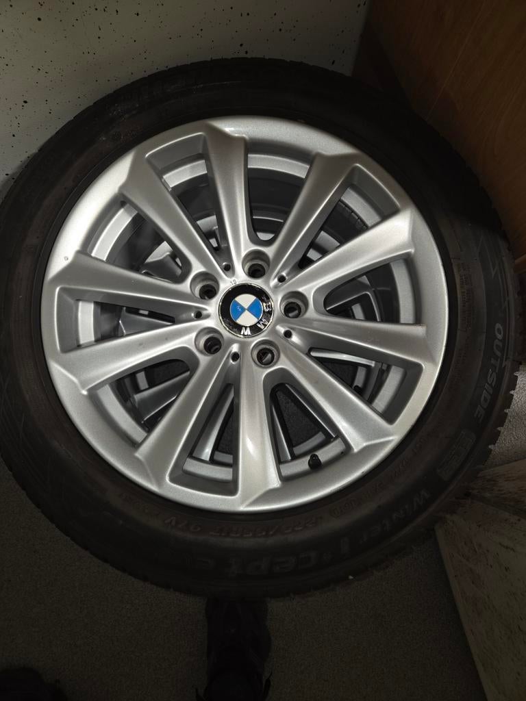 Originele 17" BMW velgen met winterbanden F10/F11, Velg(en), 17 inch, 225 mm, Winterbanden
