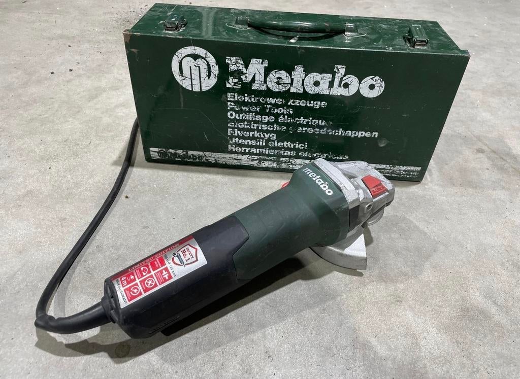Metabo slijptol W 12-125 quick met koffer, Ophalen of Verzenden, Gebruikt, 1000 watt of meer, Haakse handslijpmachine