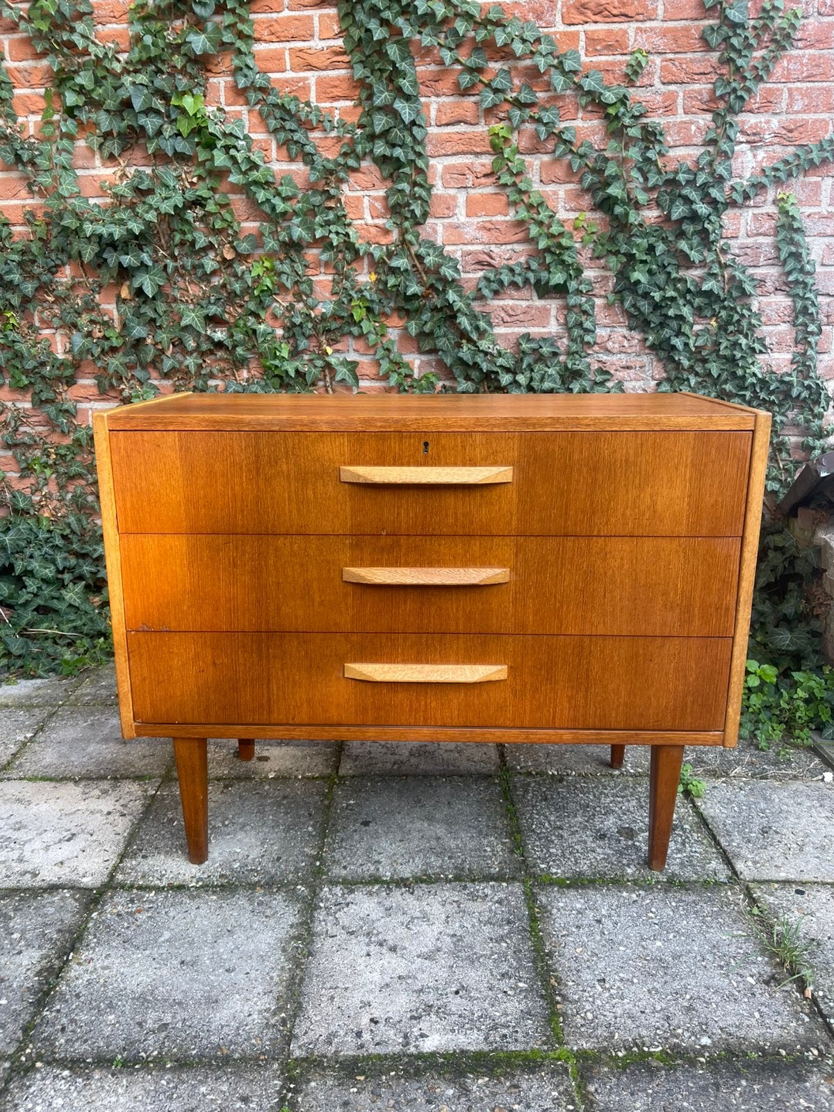 Midcentury 3-ladenkast, Huis en Inrichting, Kasten | Ladekasten, Ophalen, O, O, O