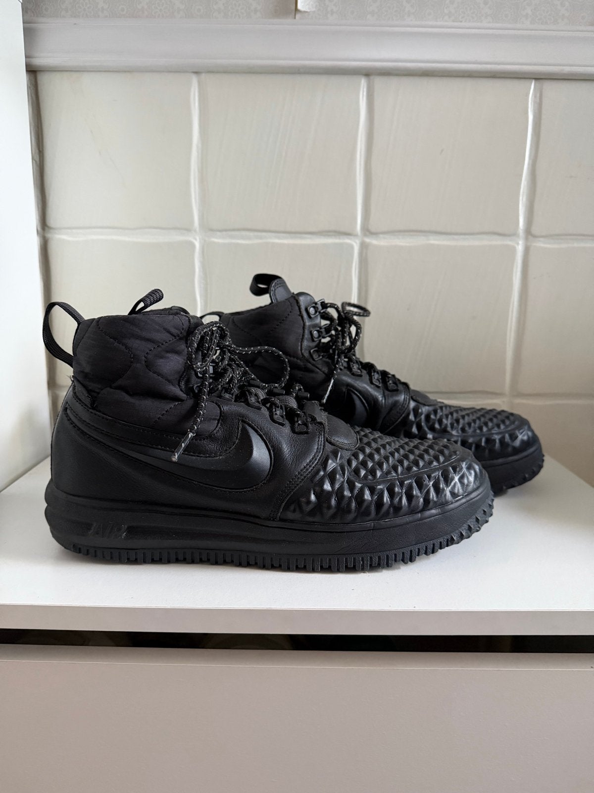 Nike Lunar Force 1 Duckboot 17 - Zwart, Zwart, Ophalen of Verzenden, Sneakers of Gympen, Zo goed als nieuw