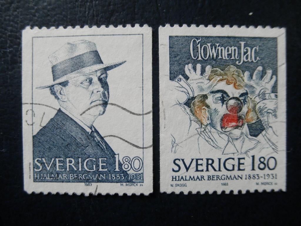 Postzegels Zweden 1983 Bergman, clown., Ophalen of Verzenden, Zweden, Gestempeld