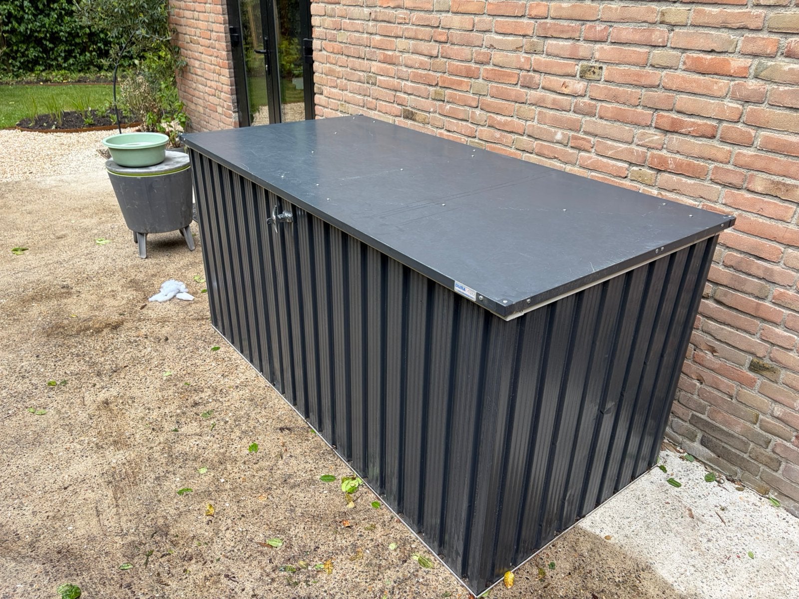 Grote Metalen opbergbox voor oa tuinkussen, Ophalen, Zo goed als nieuw, Metaal, Overige typen
