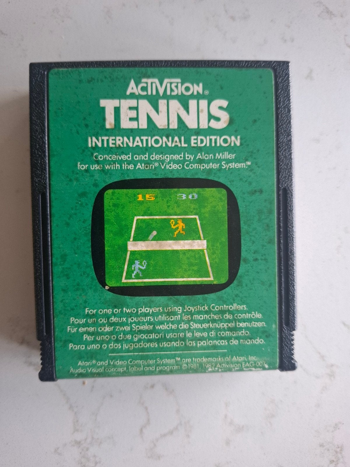 Activision Tennis International Edition Atari 2600, Spelcomputers en Games, Games | Atari, Gebruikt, 2 spelers, Eén computer, Ophalen of Verzenden