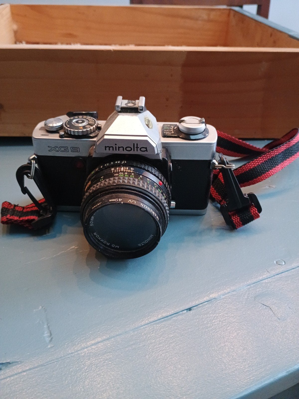 Minolta XG9 Spiegelreflexcamera met MD Rokkor 50mm lens, Ophalen of Verzenden, Gebruikt, Spiegelreflex, Minolta