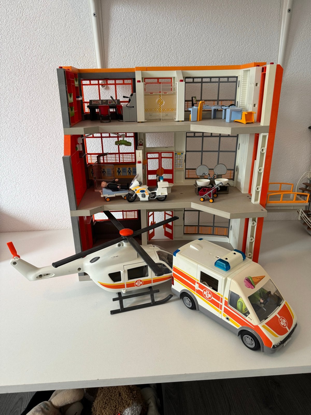 Grote Playmobil set: Huis, Politie, Brandweer, Ambulance, Sk, Ophalen, Gebruikt