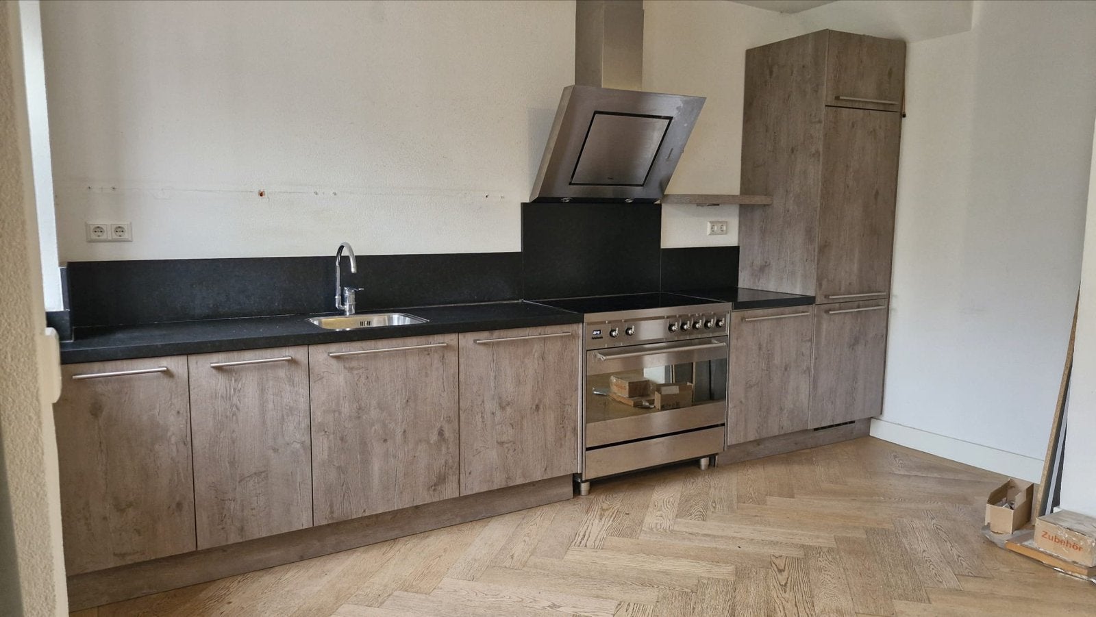 Complete rechte keuken., Ophalen, Gebruikt, Overige materialen, Enkelwandige keuken