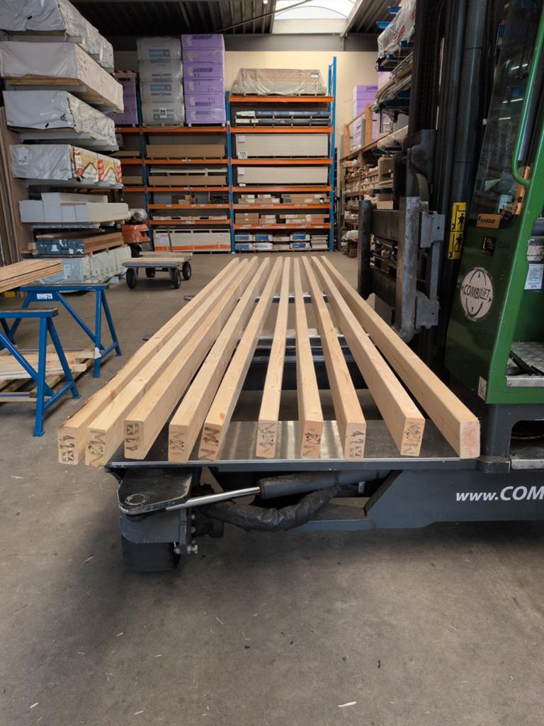 Vuren 47x100 (44x95) 420cm, Ophalen, 250 cm of meer, Balken
