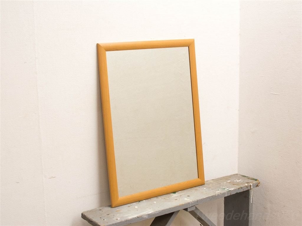 Halspiegel in beukenlijst 114709, Huis en Inrichting, Minder dan 50 cm, Gebruikt, Ophalen of Verzenden, Minder dan 100 cm