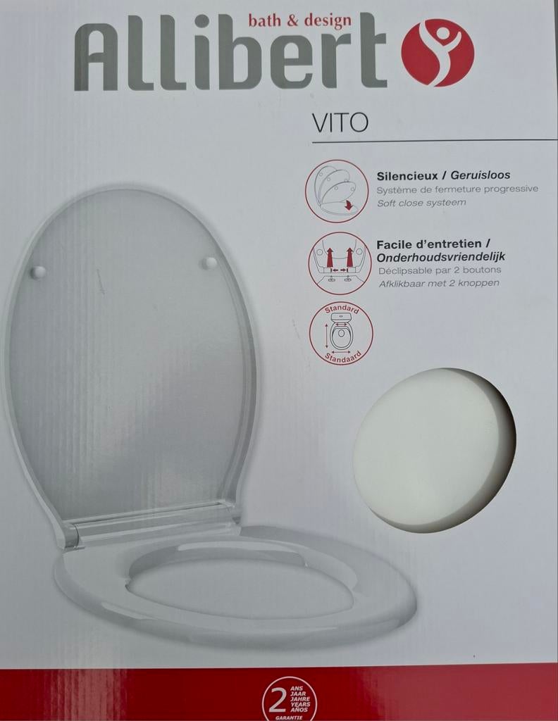 Toiletbril Allibert VITO blanc, Ophalen of Verzenden, Nieuw, Toilet
