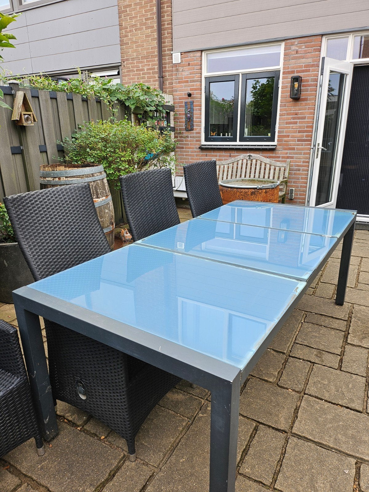 GRATIS!!!! Pure Collection tuinset met 6 verstelbare stoelen, Tuin en Terras, Tuinsets en Loungesets, Ophalen, Gebruikt, 6 zitplaatsen