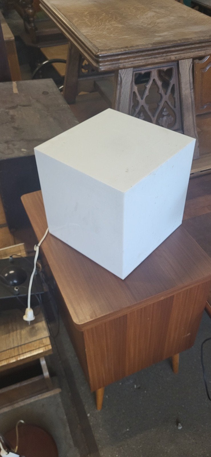 Kubus lamp - Wit - Modern design jaren 70 ikea, Huis en Inrichting, Wit, Gebruikt, Kunststof, Ophalen of Verzenden
