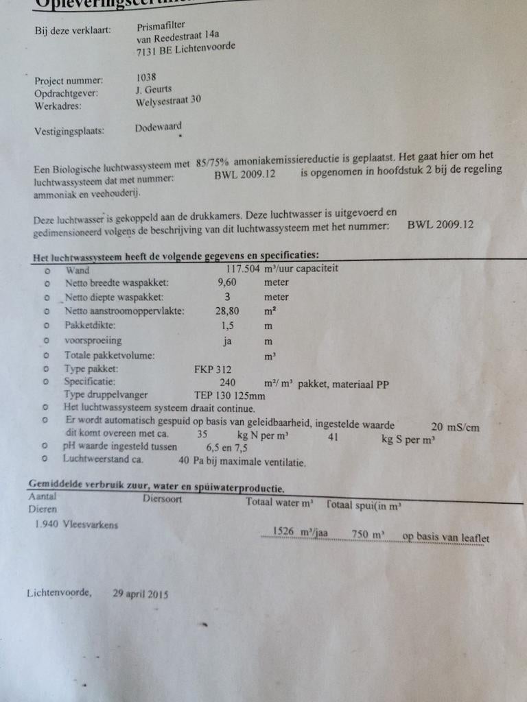 Biologisch luchtwasser inpandig Prismafilter, Ophalen of Verzenden, Afzuiger
