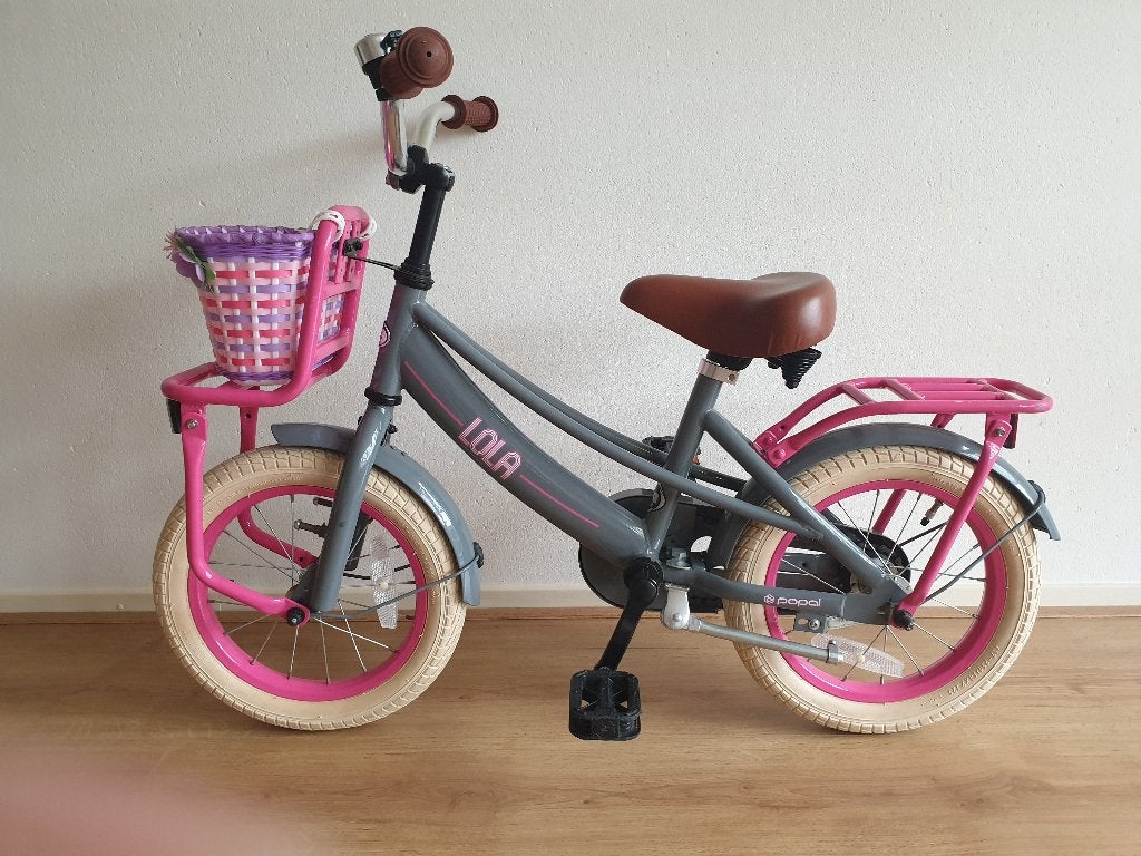Kinderfiets 14 inch, Ophalen, Terugtraprem, Popal, Minder dan 16 inch