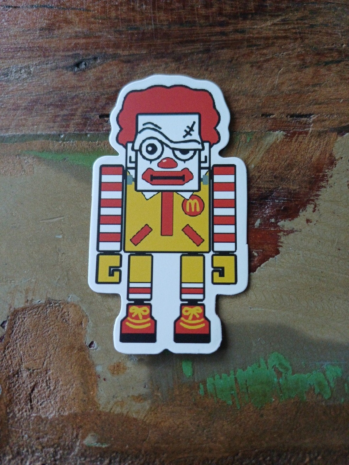 Ronald McDonald Frankenstein Robot Sticker, Ophalen of Verzenden, Nieuw, Sticker