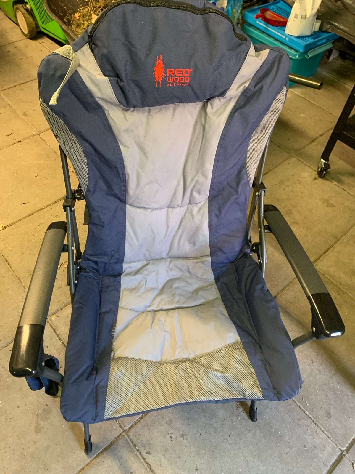 Twee opvouwbare Redwood campingstoelen - goede staat, Ophalen of Verzenden, Gebruikt, Campingstoel