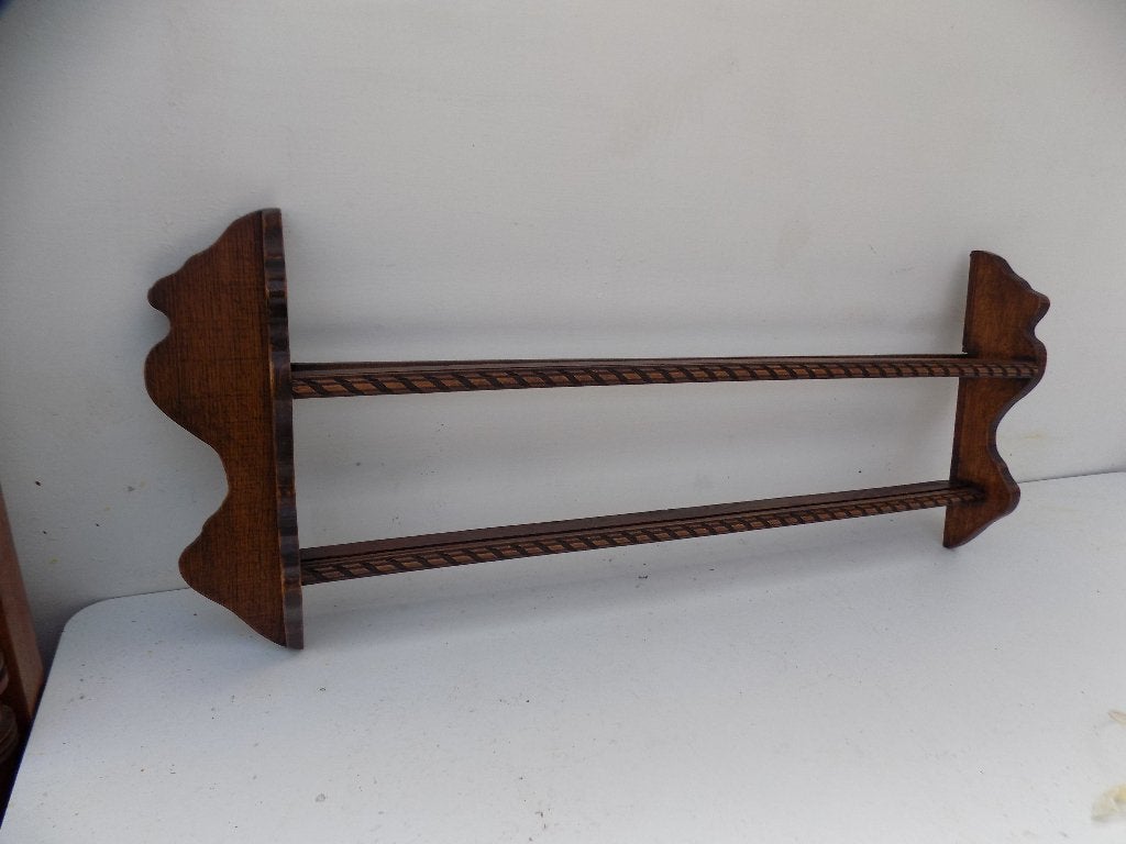 Bordenrek gedecoreerd vintage brocante antiek, Huis en Inrichting, Woonaccessoires | Overige, Ophalen of Verzenden, Gebruikt, Hout