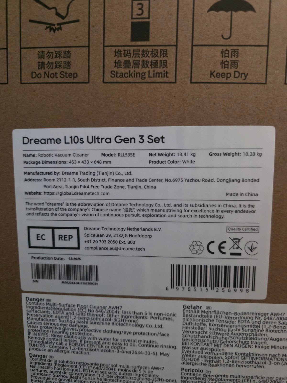 Dreame L10s Ultra Gen 3 Set Robotstofzuiger, Ophalen, Dreame, Nieuw, Robotstofzuiger