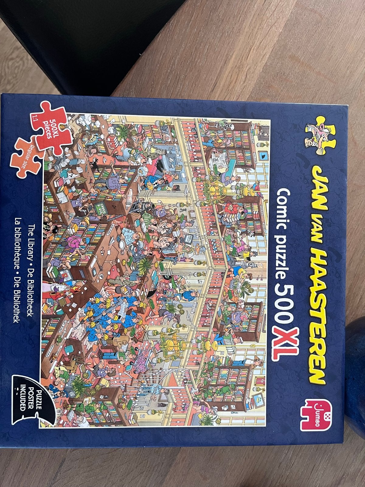 Jan van Haasteren De Bibliotheek 500 XL Stukjes Legpuzzel, Ophalen of Verzenden, 500 t/m 1500 stukjes, Zo goed als nieuw, Legpuzzel