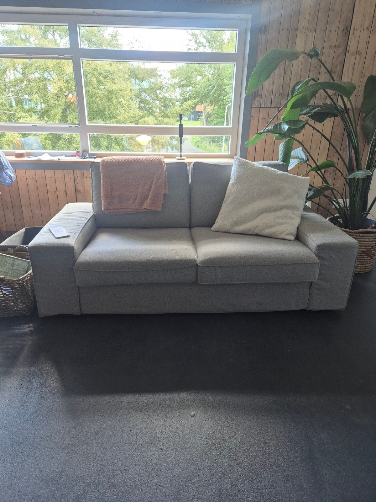 Ikea Kivik 3-zitsbank - Grijs, Ophalen, Gebruikt, 150 tot 200 cm, Driepersoons