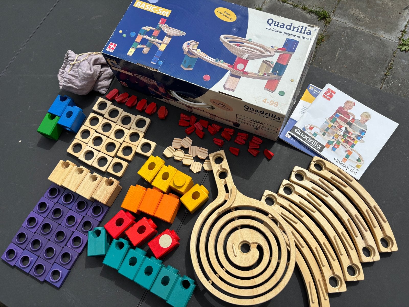 Hape Quadrilla Basic-Set knikkerbaan en uitbreidingen, Kinderen en Baby's, Ophalen of Verzenden, Gebruikt, Overige merken