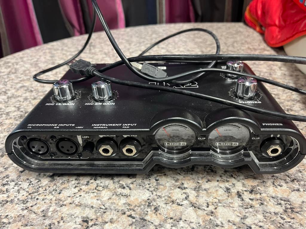 Line 6 UX2 USB Audio Interface, Ophalen, Gebruikt, Minder dan 5 kanalen, Microfooningang