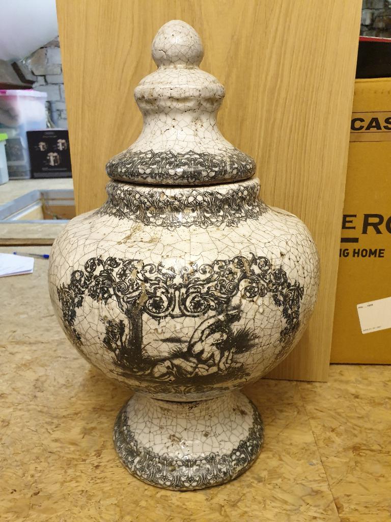 Decoratieve pot met deksel, Ophalen of Verzenden
