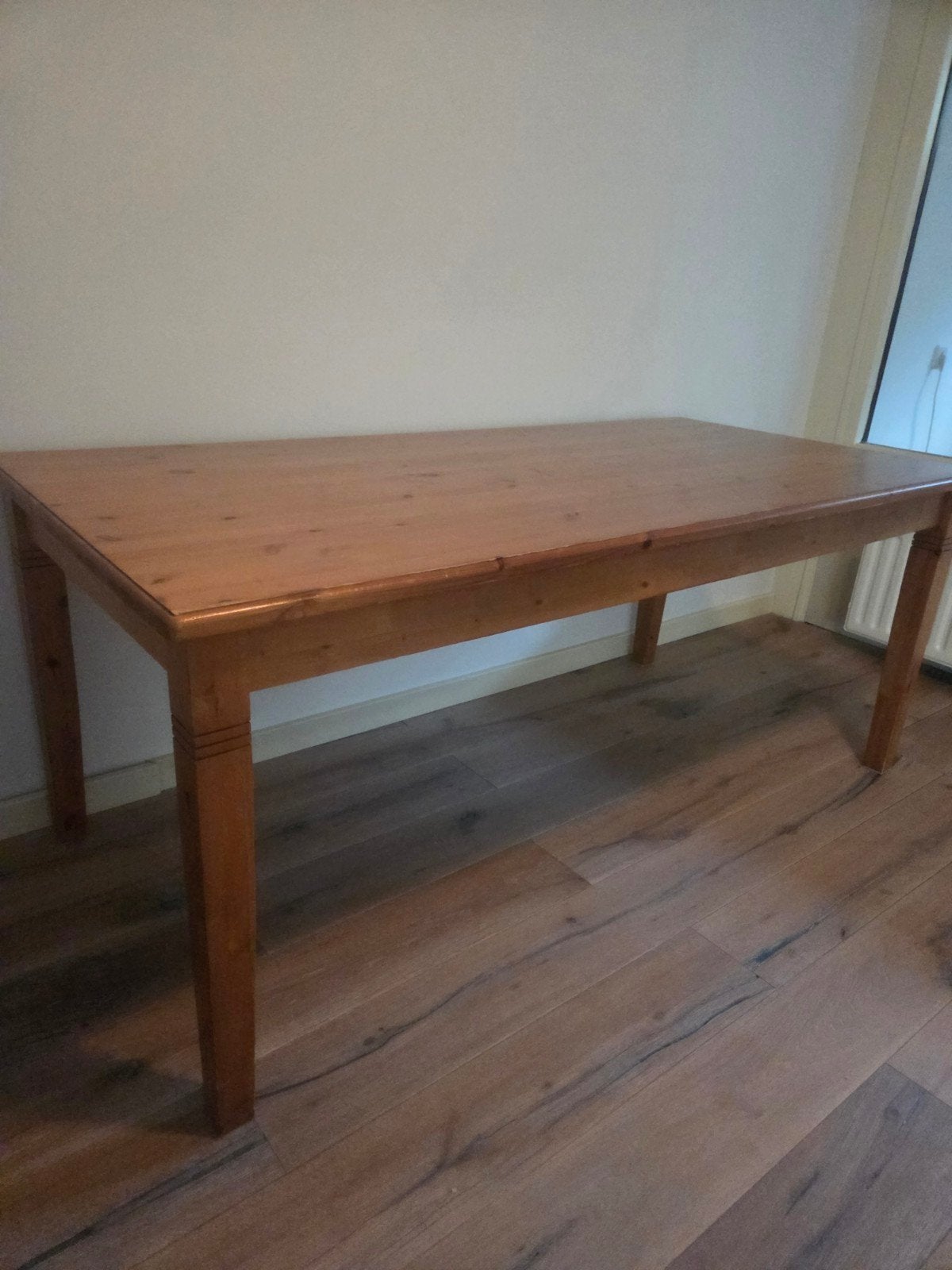 Grote grenen eettafel, Huis en Inrichting, Ophalen, Gebruikt, 100 tot 150 cm, Vijf personen of meer