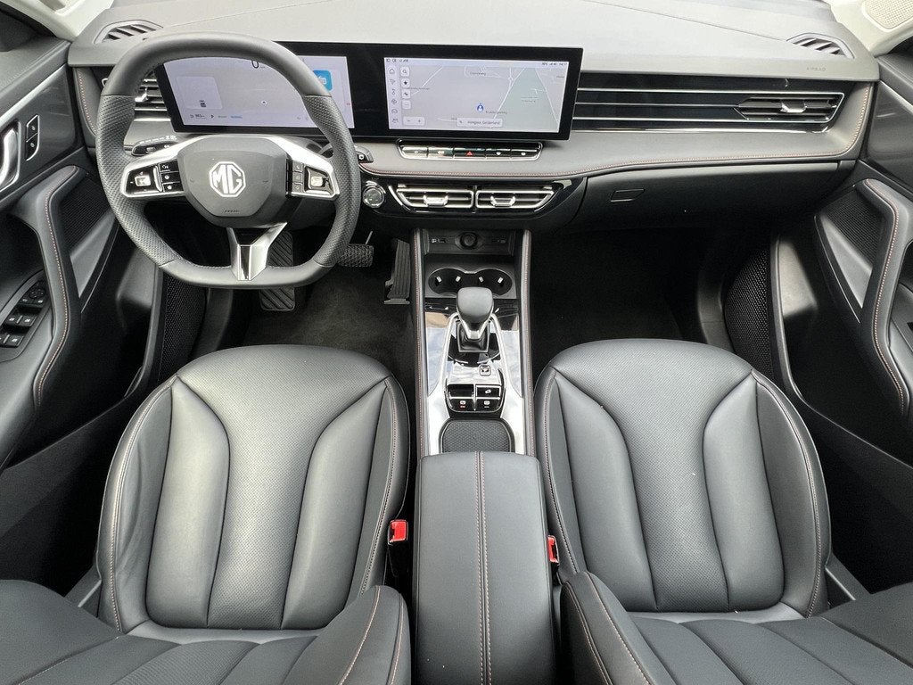 MG HS 1.5 Full Hybrid+ Luxury / Fabrieksgarantie tot 12-2032, Auto's, MG, Gebruikt, 4 cilinders, Wit, Bedrijf