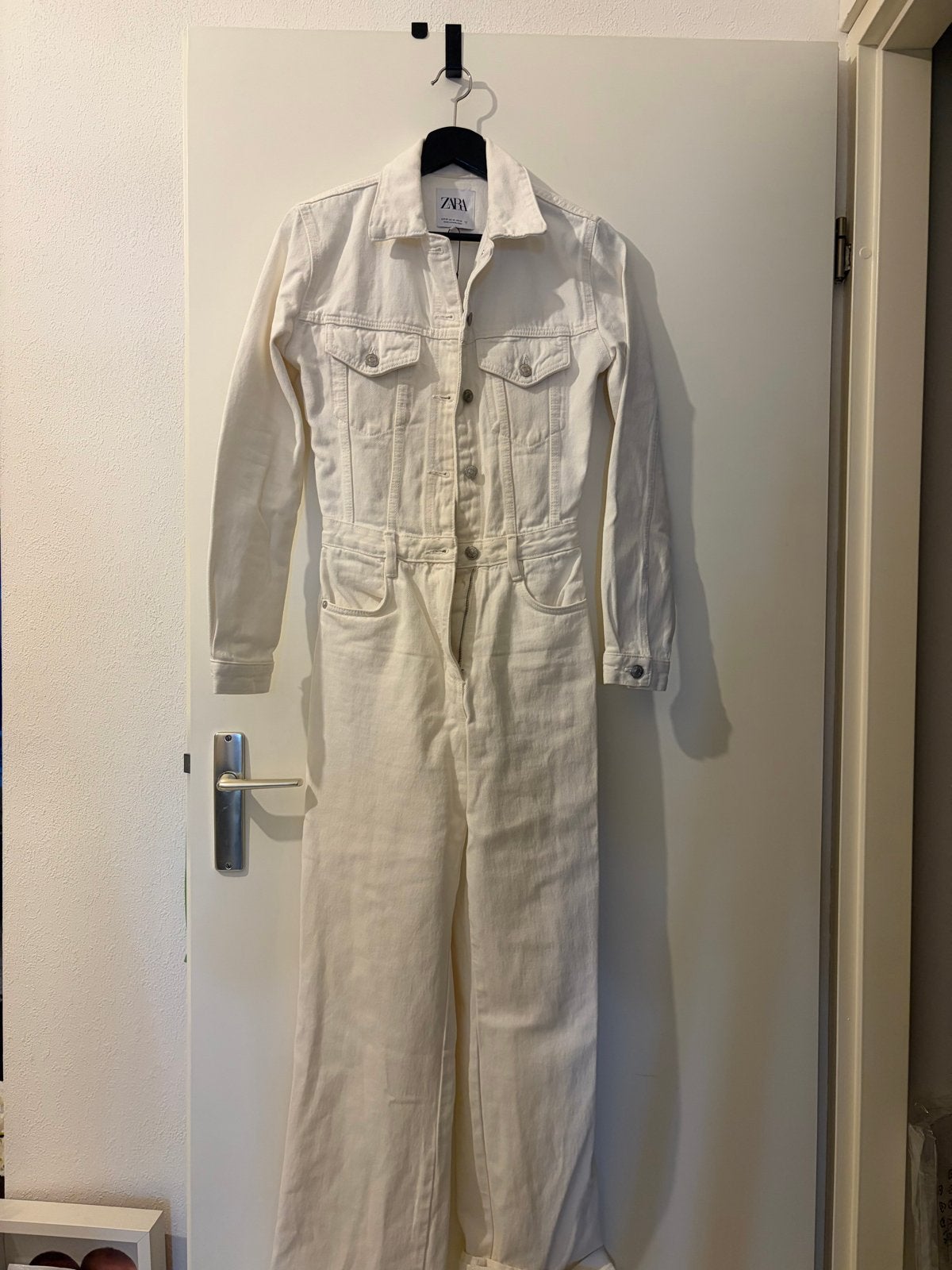 Witte spijker jumpsuit Zara XS, Ophalen of Verzenden, Nieuw, Maat 34 (XS) of kleiner, Wit