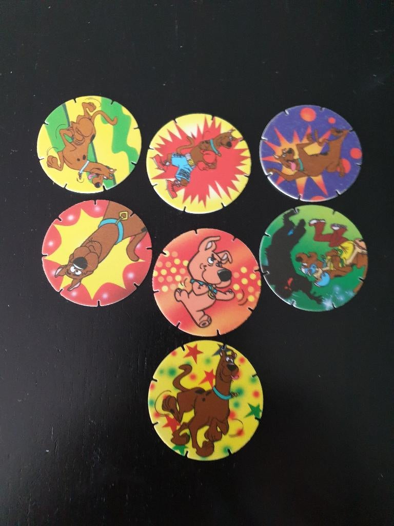 7 Jamin - Jam Caps - Scooby Doo - Serie 41 t/m 50 (N), Verzamelen, Flippo's, Losse flippo's, Ophalen of Verzenden
