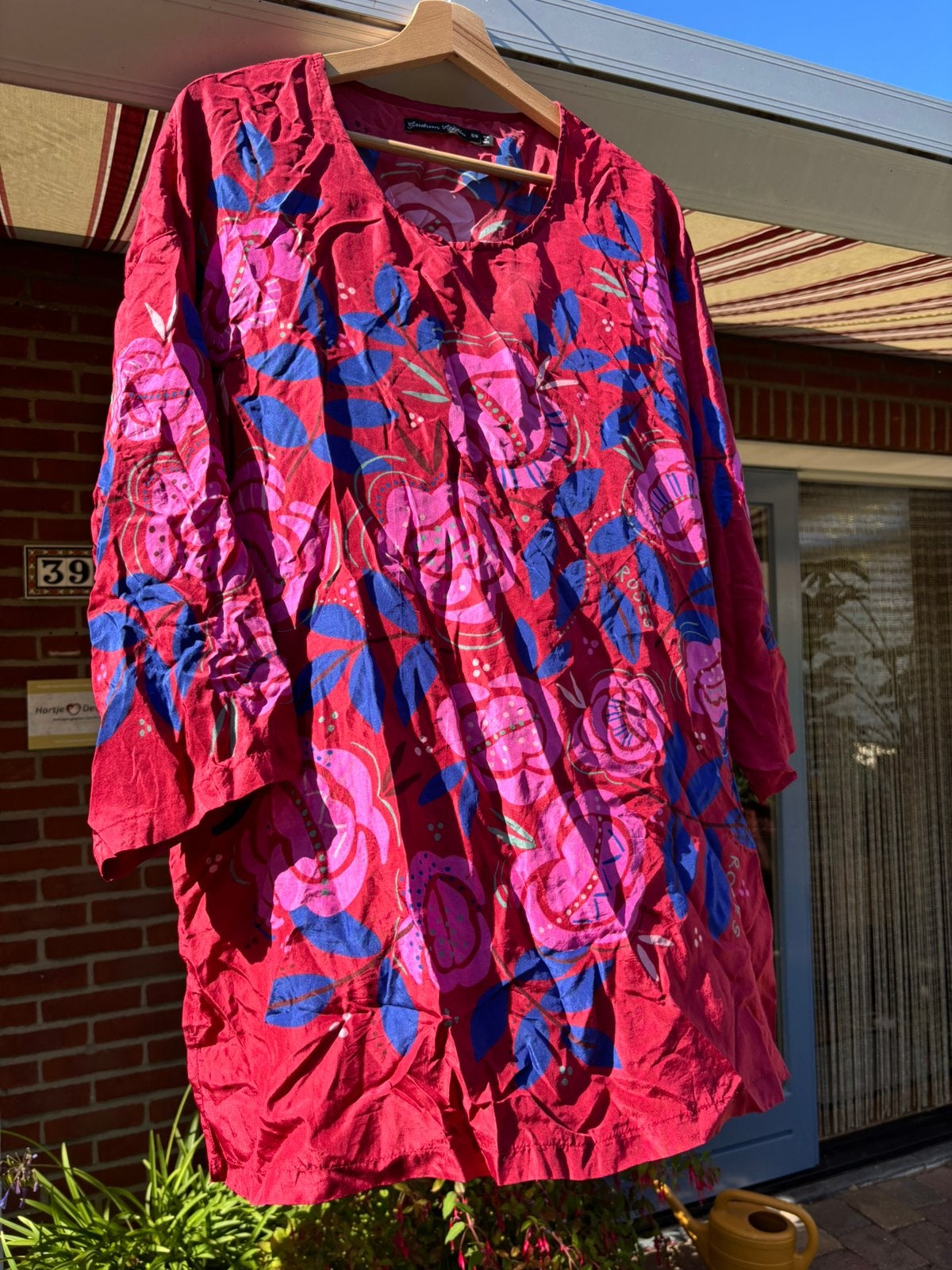 Prachtige glanzende 100% zijden blouse, Gudrun Sjoden, S/M, Ophalen of Verzenden, Zo goed als nieuw, Maat 38/40 (M), Meerkleurig
