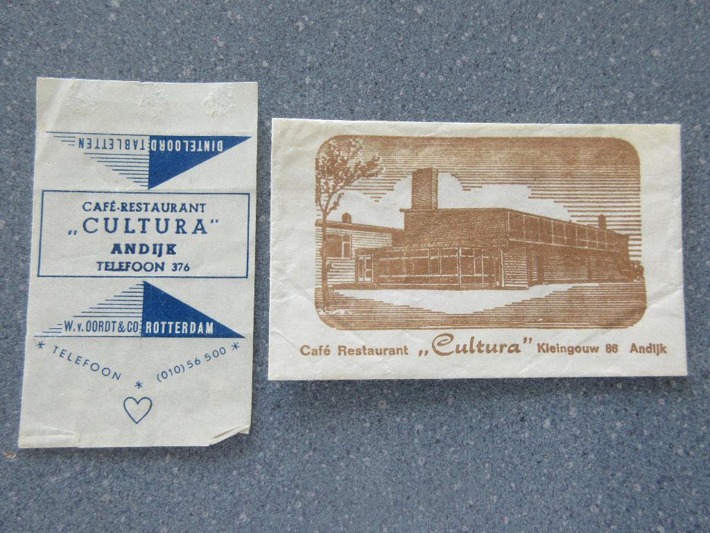2 x Andijk, café-rest. Cultura, Verzenden, Nederland