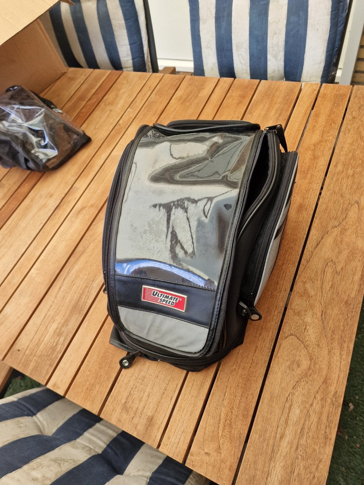 Motor tanktas met regenhoes - Ultimate Speed, Motoren, Ophalen of Verzenden, Gebruikt