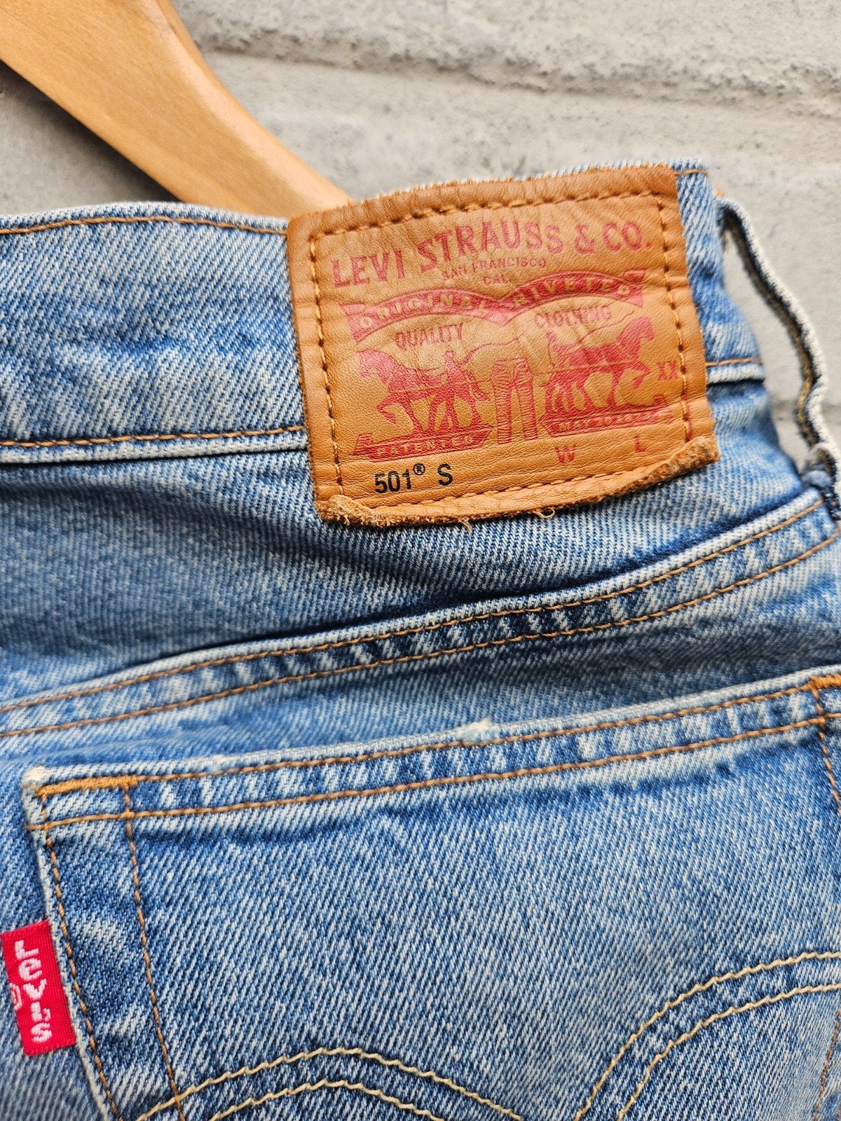 Levi's 501 S Jeans - Maat S, Blauw, Ophalen of Verzenden, Maat 36 (S), Lang