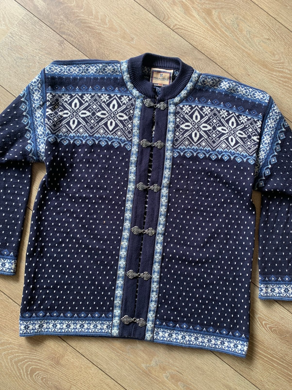 Dale of Norway katoennen vest XXL jumper cardigan, -, Blauw, -, Overige maten