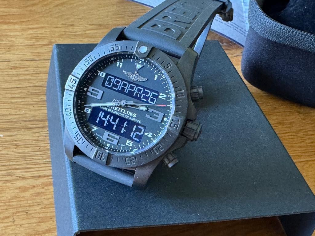 Breitling Exospace B55 Night Mission, Sieraden, Tassen en Uiterlijk, Horloges | Heren, Ophalen, Gebruikt, Polshorloge, Breitling