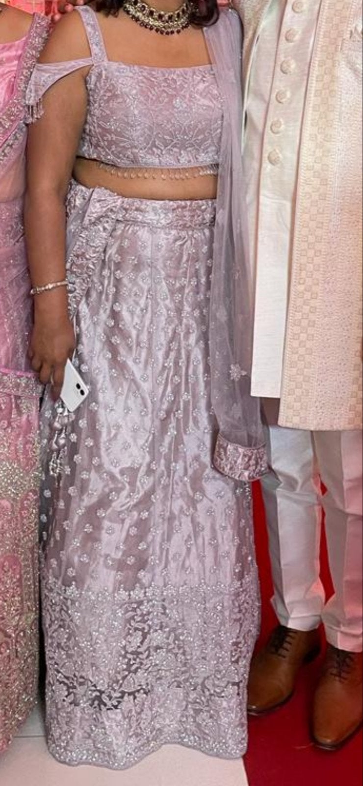 Indiase Lila Lehenga - Elegante Traditionele Kleding, Kleding | Dames, Jurken, Maat 38/40 (M), Paars, Ophalen of Verzenden, Zo goed als nieuw