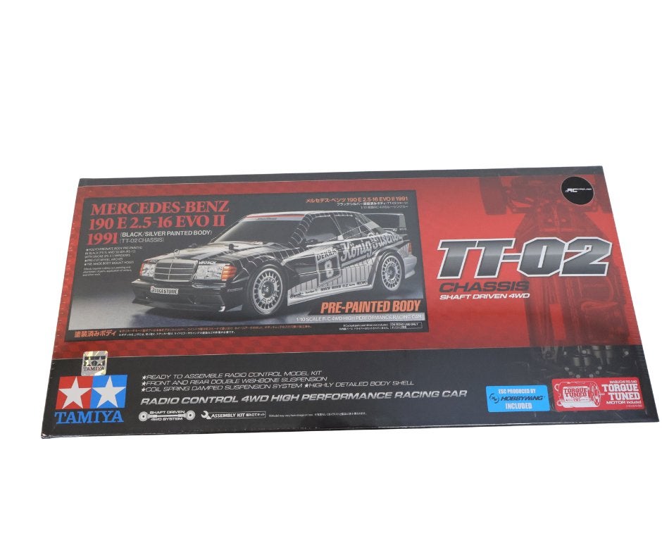 Tamiya 47525 1:10 RC M-B 190E Evo.II '91 König-Pilsner TT-02, Elektro, Verzenden, Nieuw, Schaal 1:10