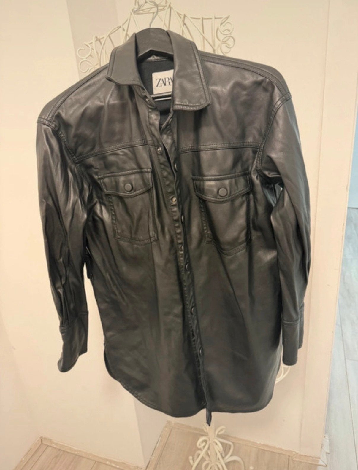Zara dames leren look overhemd blouse, Kleding | Dames, Ophalen of Verzenden, Zo goed als nieuw, Maat 34 (XS) of kleiner, Zwart