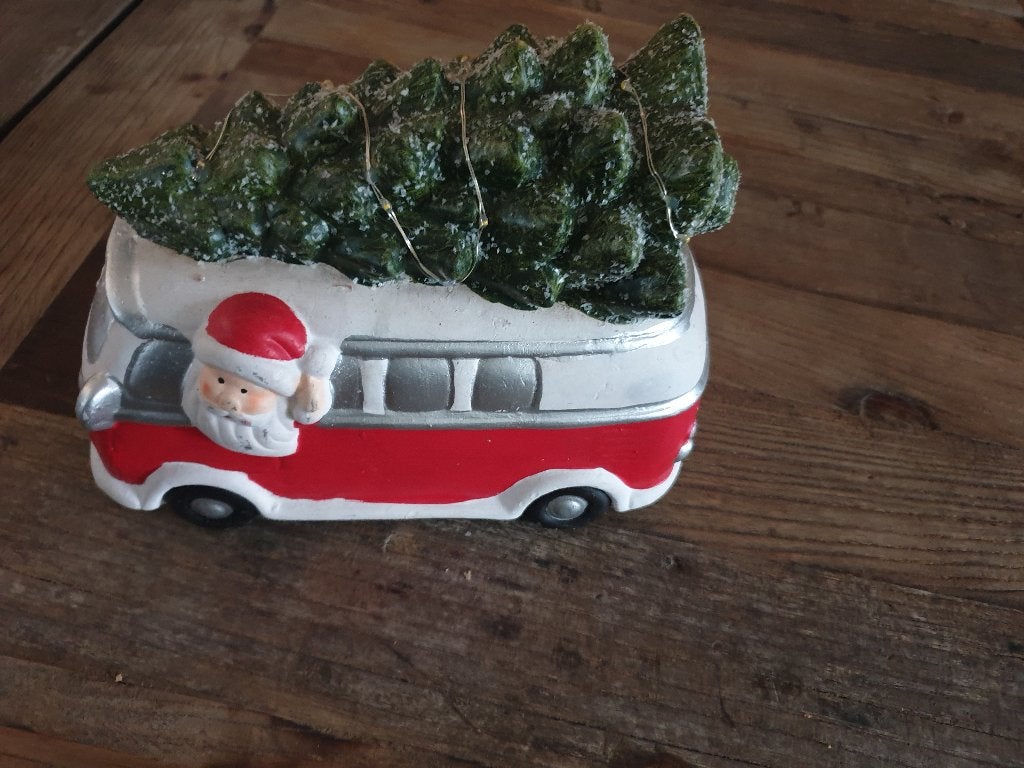kerst bus vw volkswagen t1 look met kerstman en boom, Ophalen, Nieuw