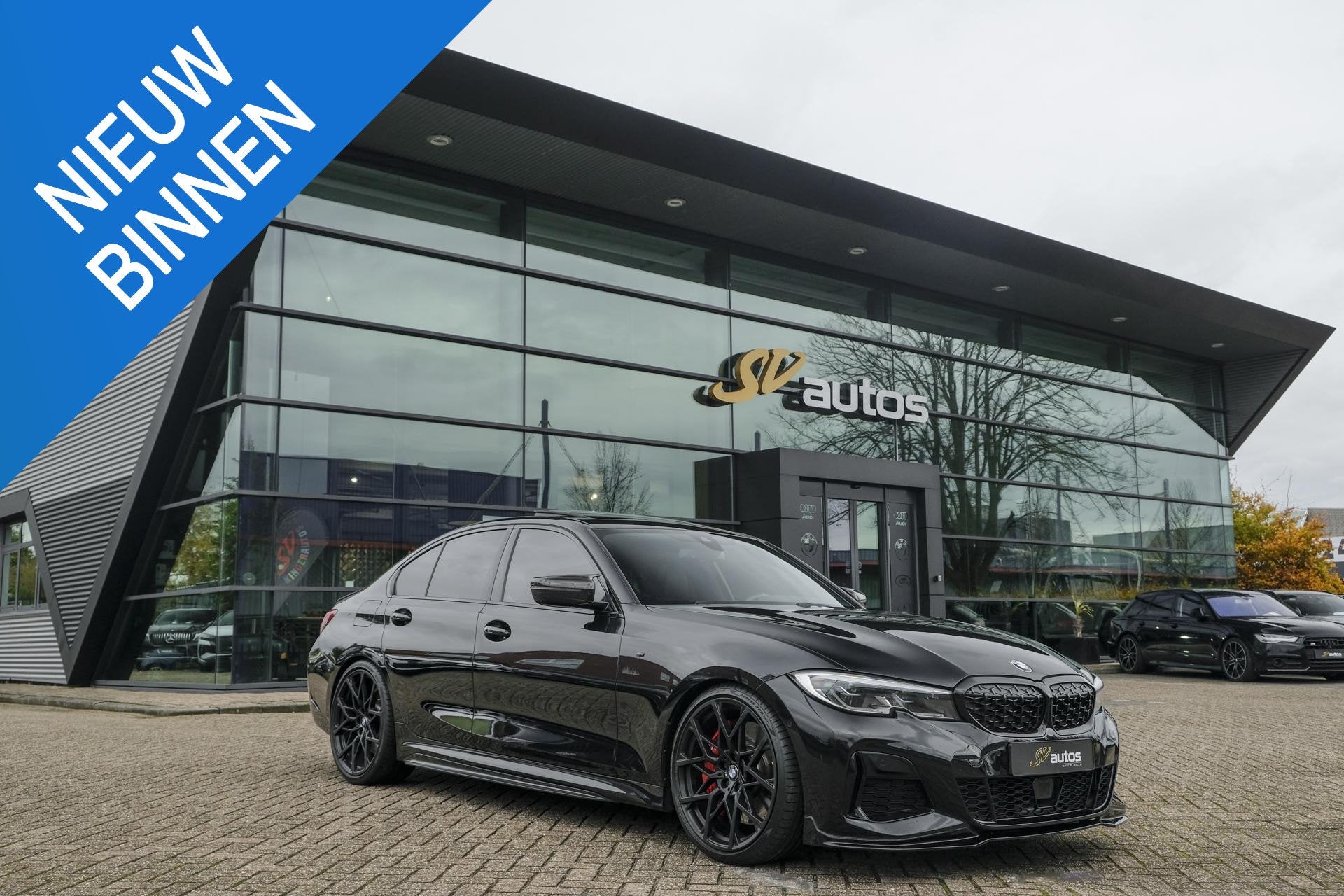 BMW 3-serie M340i 505pk xDrive Stage2 Schuifdak NLauto Harma, Auto's, Automaat, Euro 6, 1645 kg, Zwart