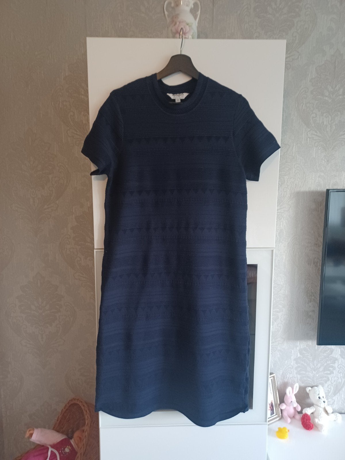 Donkerblauwe positiejurk maat M, Ophalen of Verzenden, Maat 38/40 (M), Blauw, Jurk
