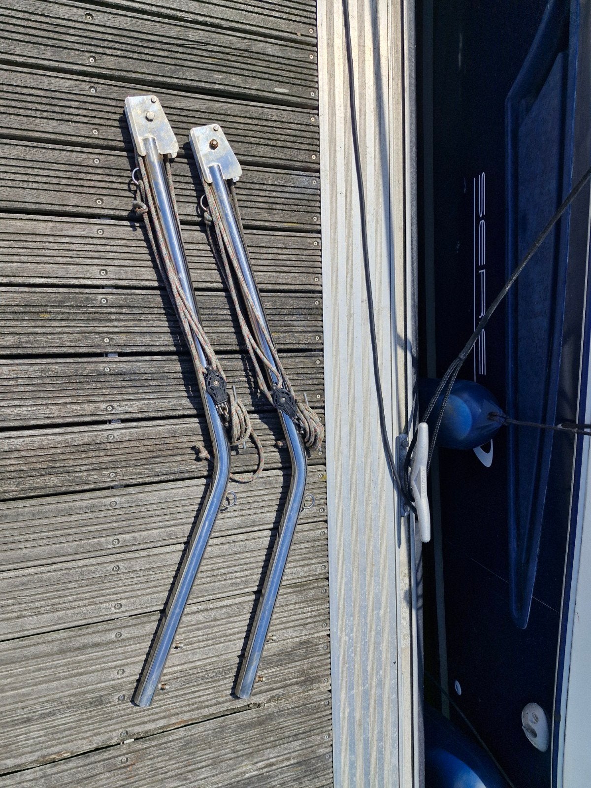 RVS Davits voor boot - Gebruikt, Ophalen of Verzenden, Zo goed als nieuw